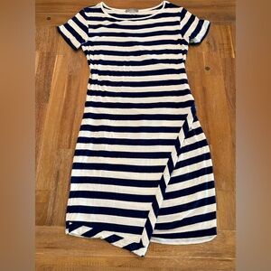 Loveappella Navy & White Striped Dress